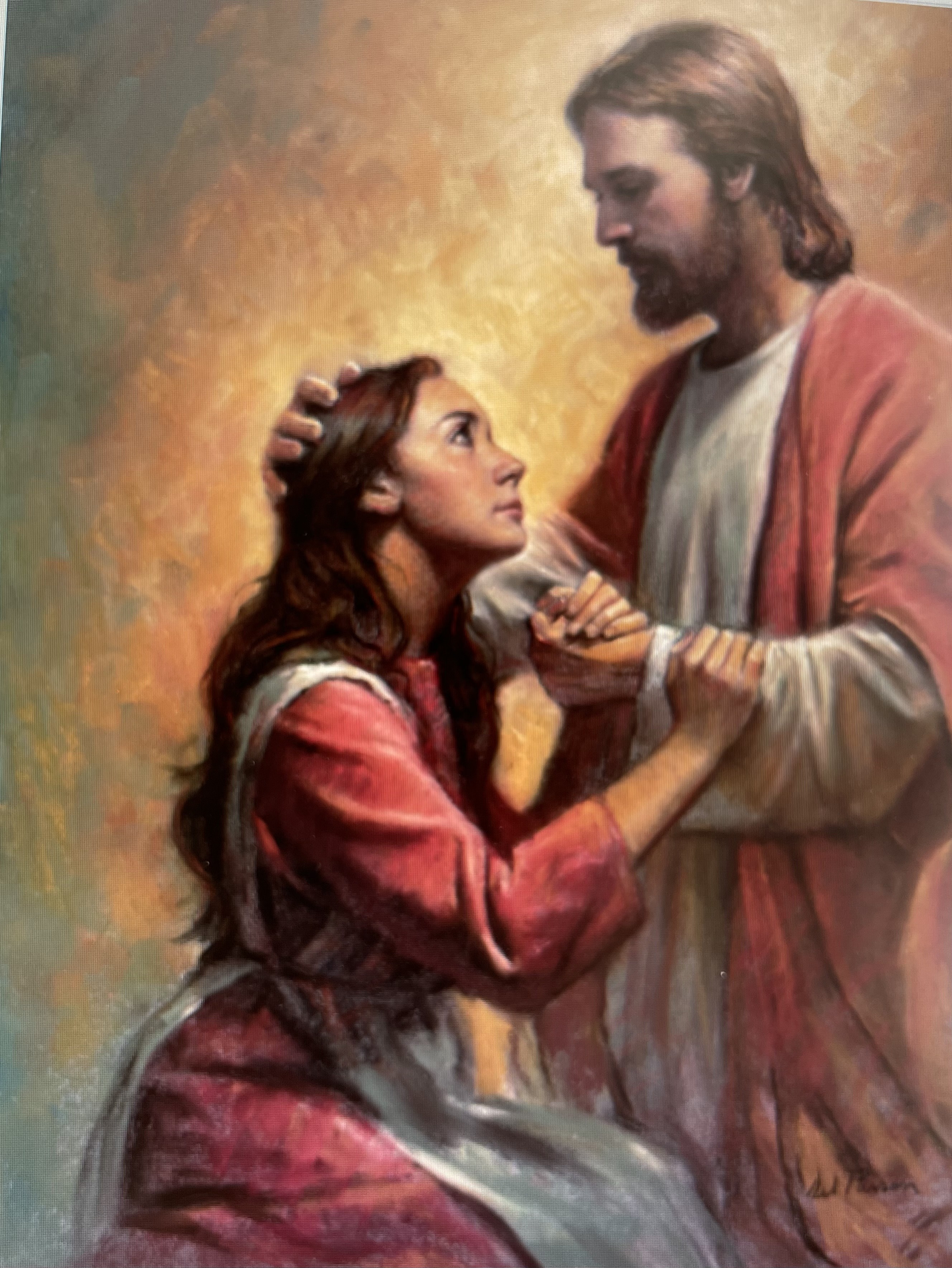 Jesus healing Mary