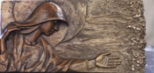 bronze bas relief by Anette Everette