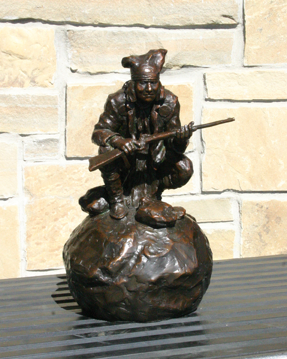 bronze sculpture by Scott Rogers of Geronimo