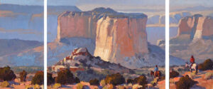 Canyon tryptic painting by Jim Wodark