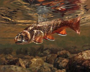 painting by Jim Bortz of a fish underwater