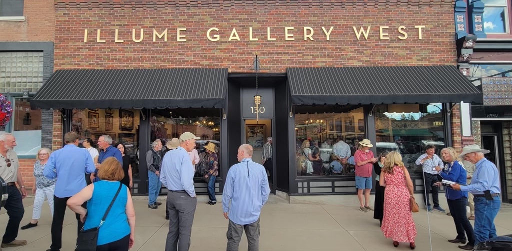 image of illume gallery with a crowd milling around