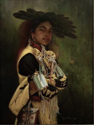 painting of a young indian man