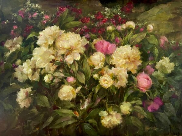 peonies in bloom