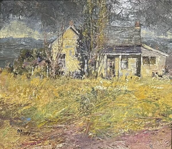 painting of a rustic house