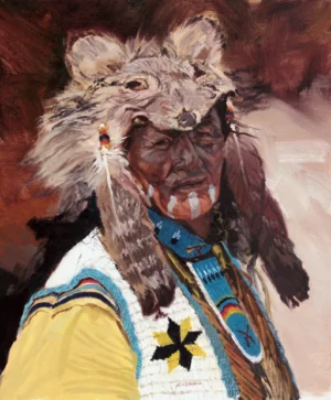 painting of a native american warrior