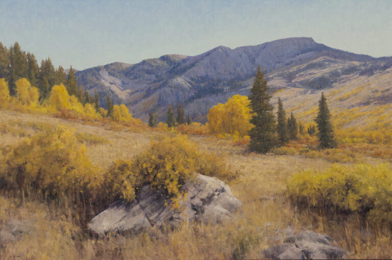 painting by keith bond of a mountain trail