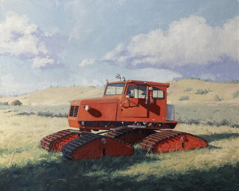 painting of a large snow pusher