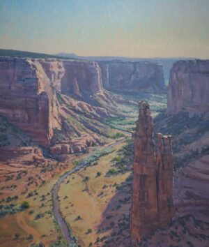 painting of a canyon view