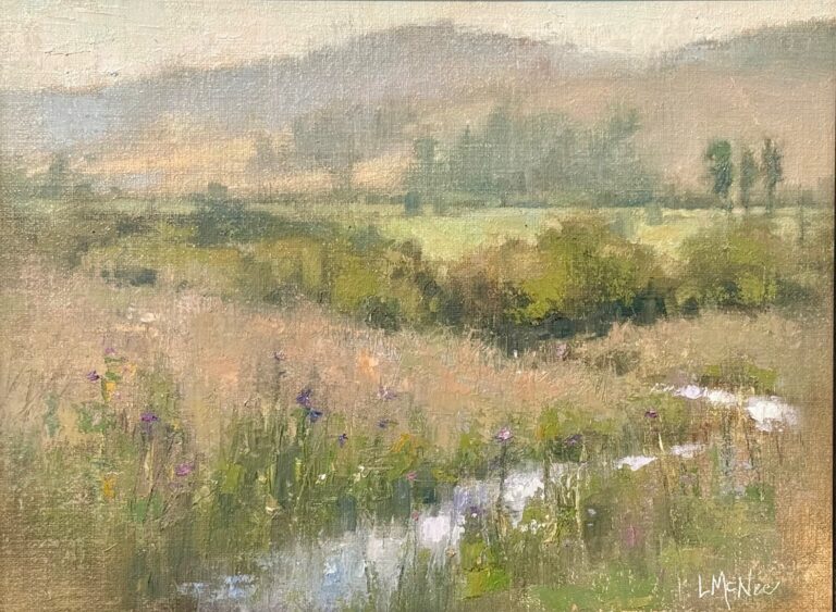 painting by lori mcnee of a mountian stream by Lori NcNee
