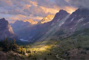 landscape painting by Mark Boedges, of the Valley for the Citadel.