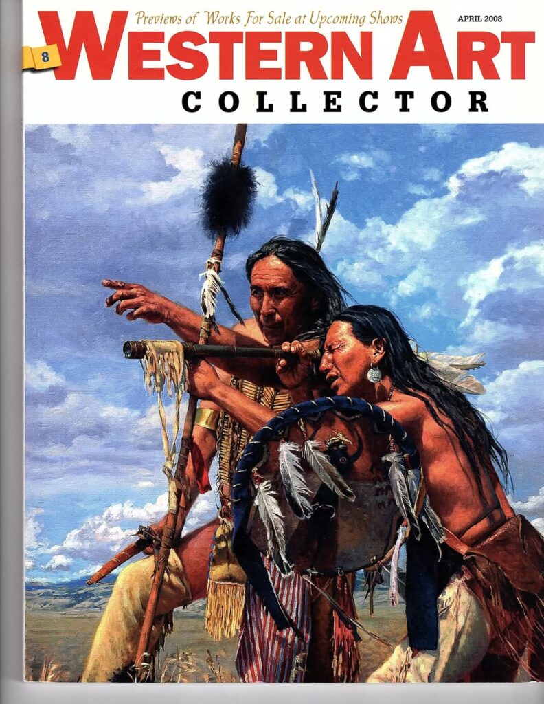 Thomas White as featured on the cover of Western Art Magazine