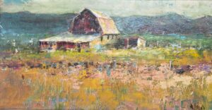 Landscape painting by Rett Ashby of a rustic